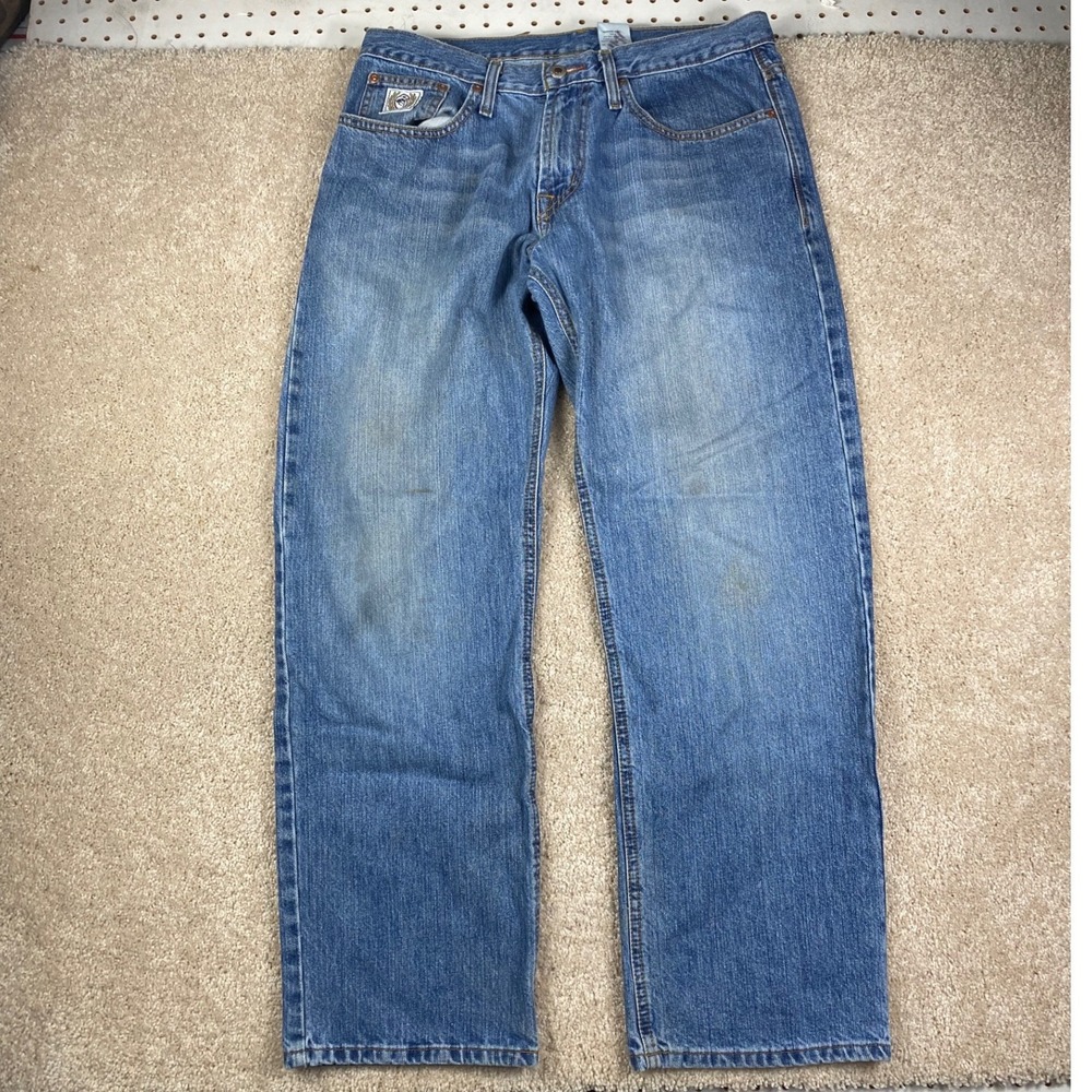 Cinch Up Mens Medium Wash Straight Leg Denim Jeans 33x30 MB92834-003